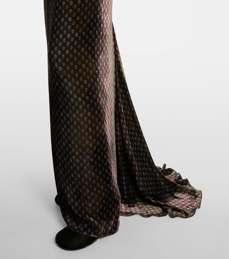 Printed satin maxi skirt 5