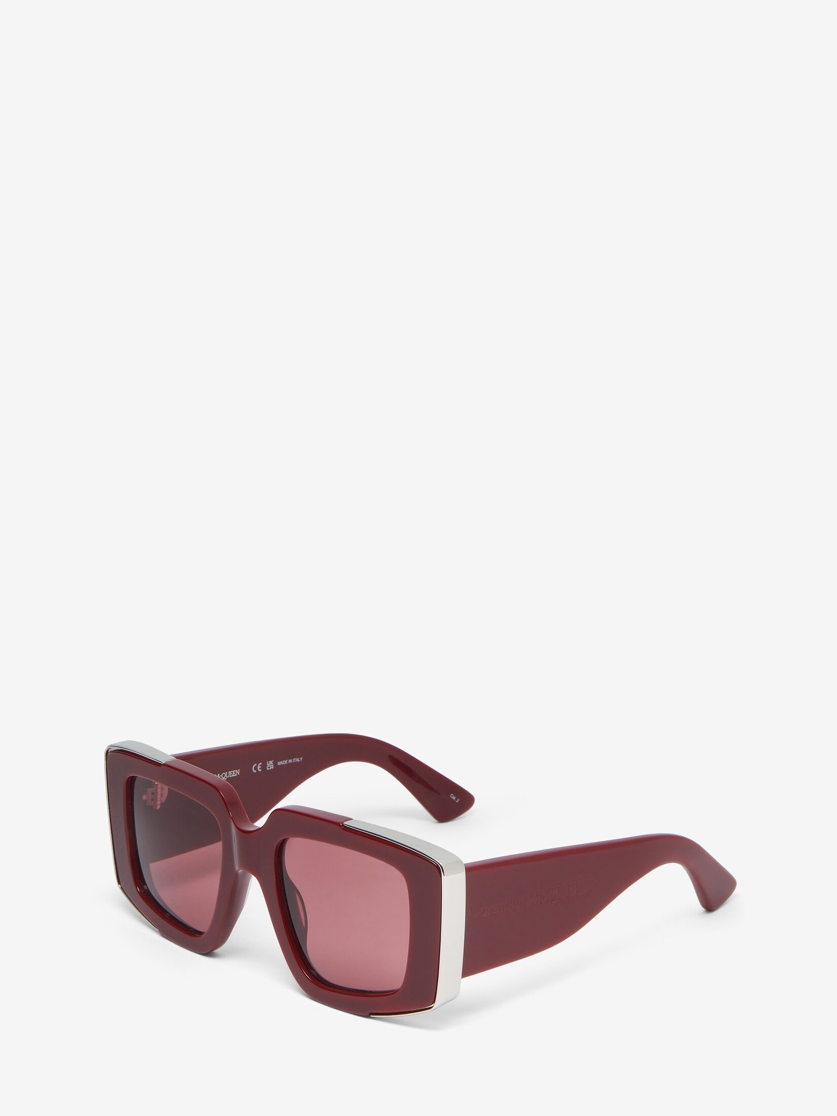 Women's The Grip Geometrical Sunglasses in Burgundy - 2