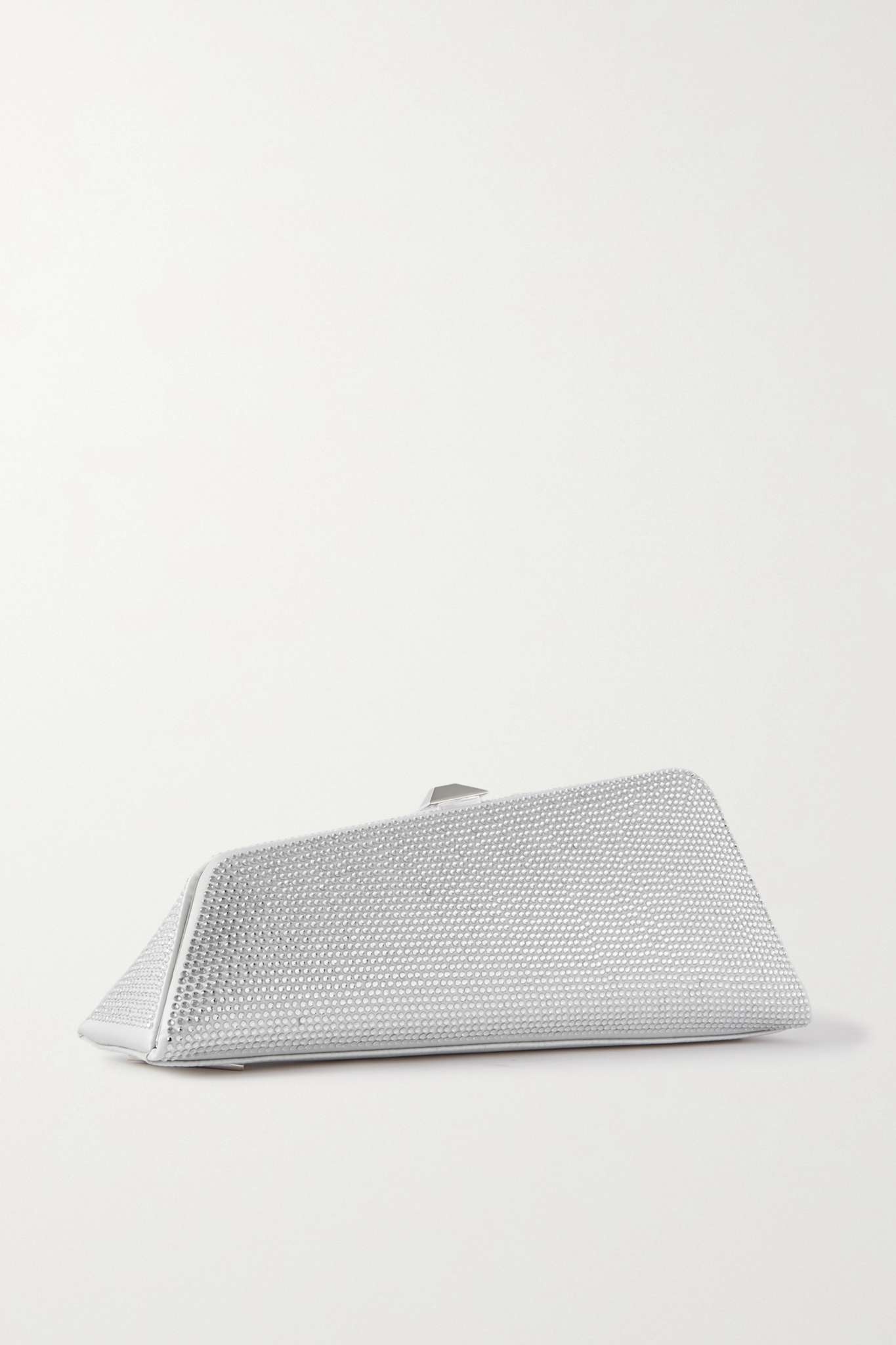 【関税込み】THE ATTICO LONG NIGHT CLUTCH WITH CRYSTAL DECORA THE ATTICO Long Night small crystal-embellished satin clutch