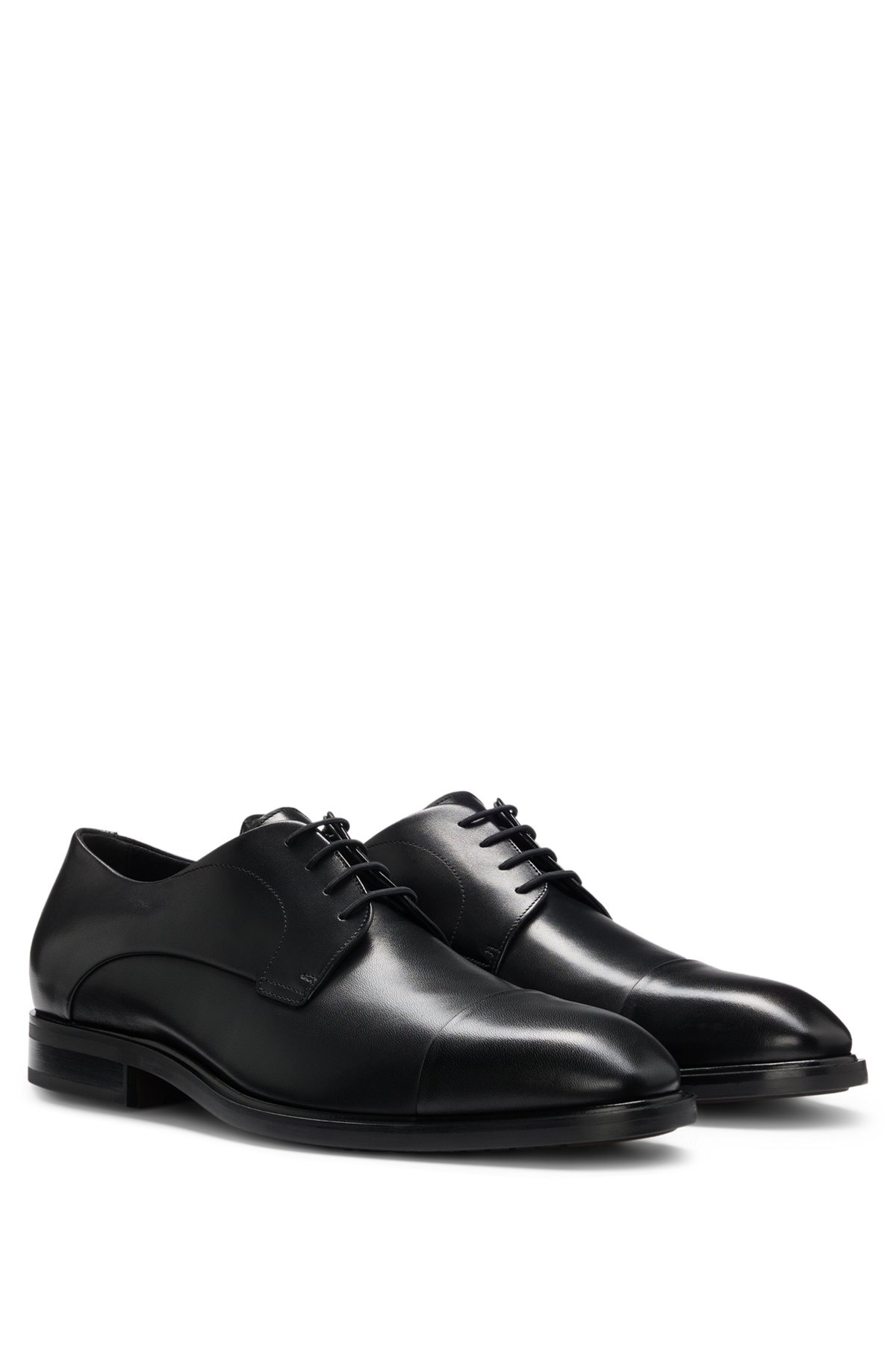 LEATHER DERBY SHOES WITH CAP TOE - 2