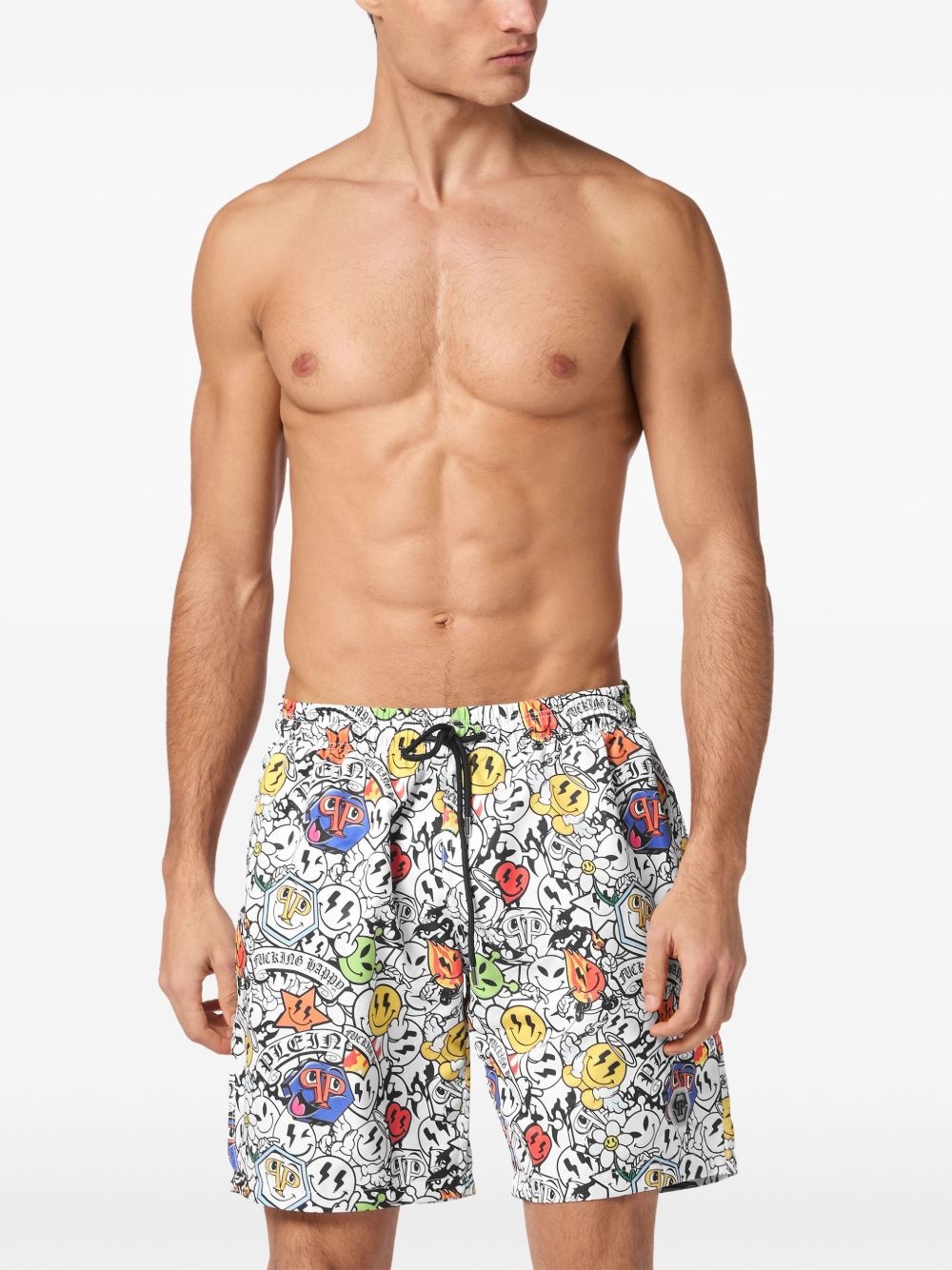 graphic-print swim shorts - 2