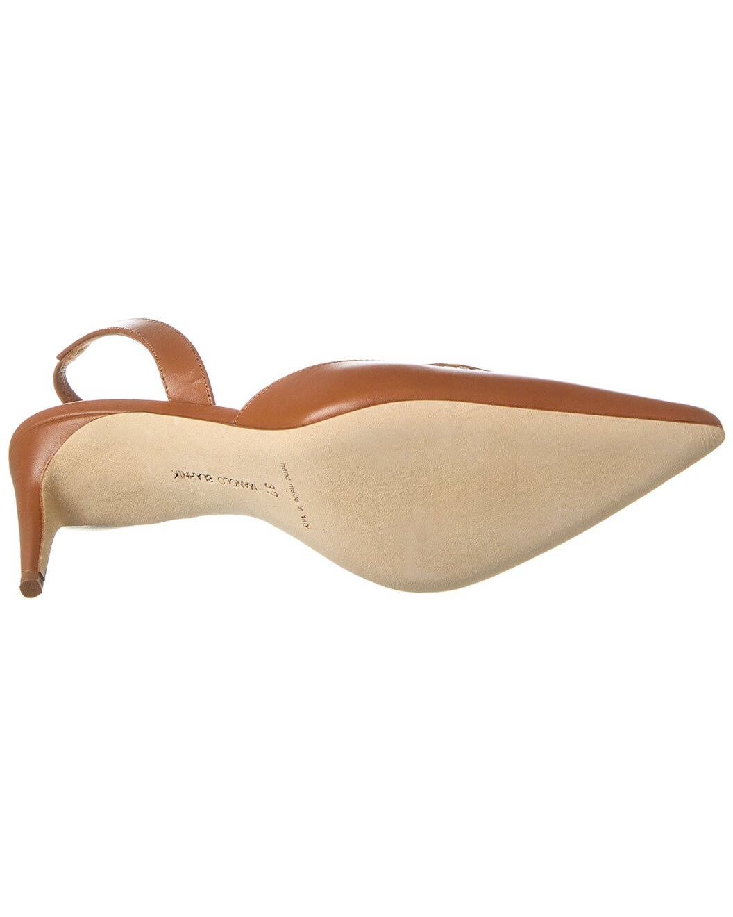 Manolo Blahnik Homerasli 70 Leather Slingback Pump - 4