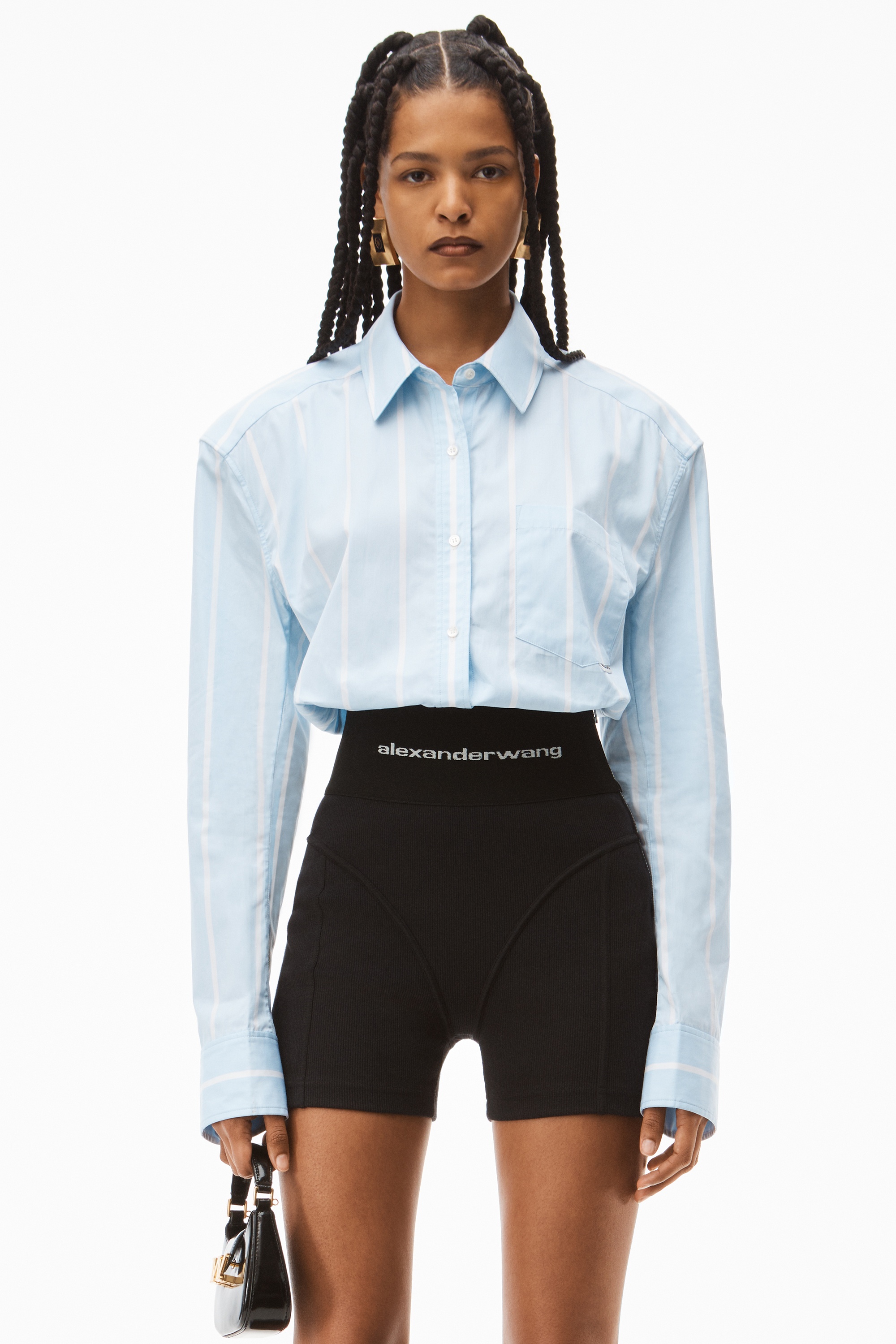 logo elastic bike short in ribbed jersey - 5