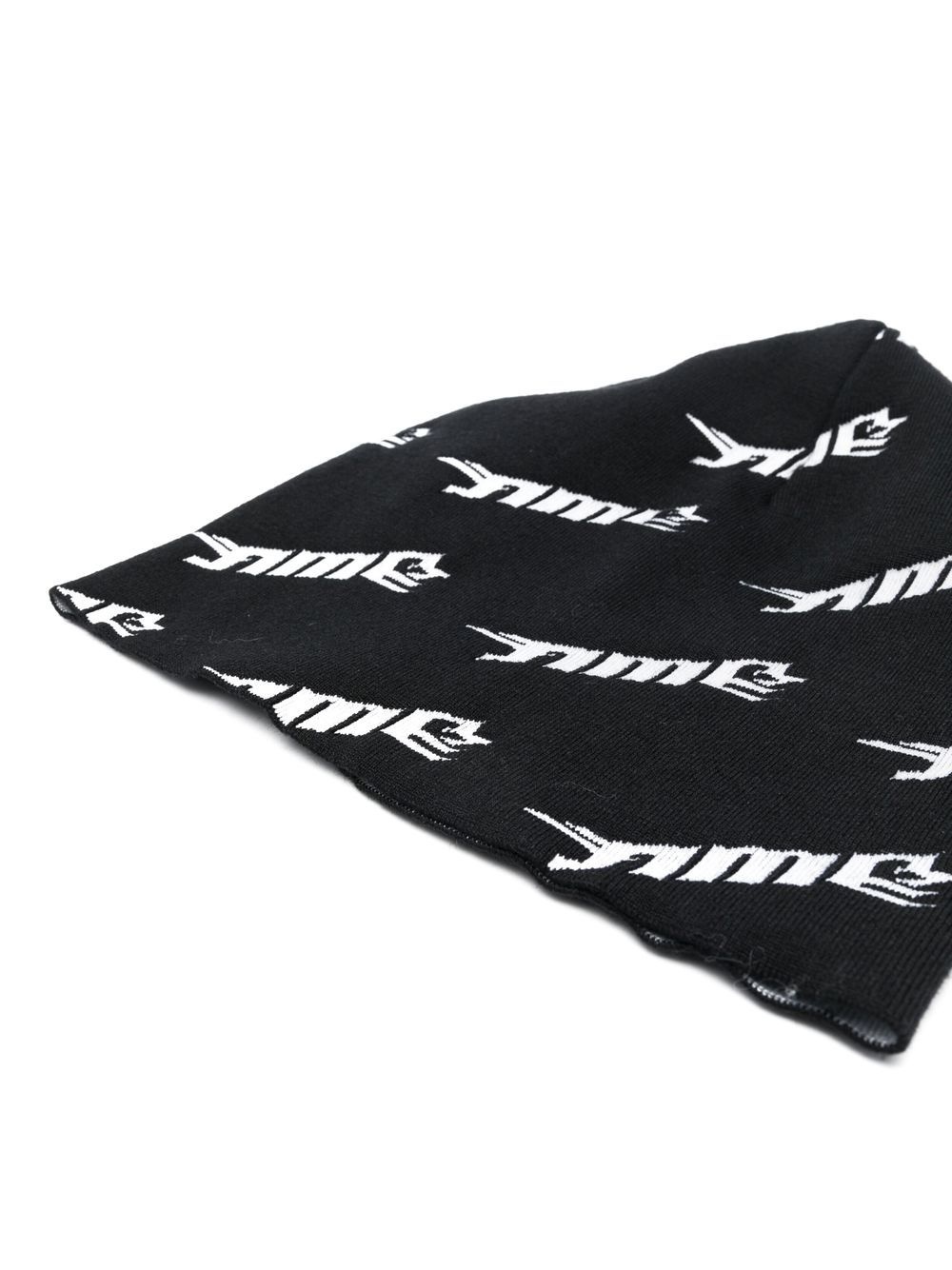 fine ribbed logo-print beanie hat - 2