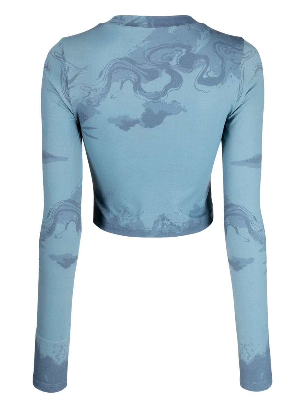 abstract pattern-print crew-neck top - 2