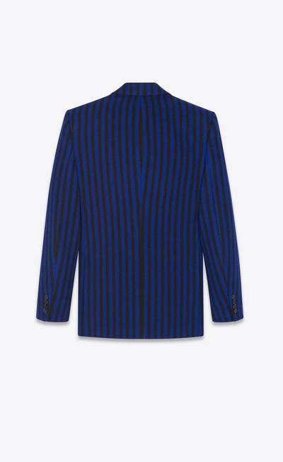 SAINT LAURENT single-breasted jacket in striped flannel outlook