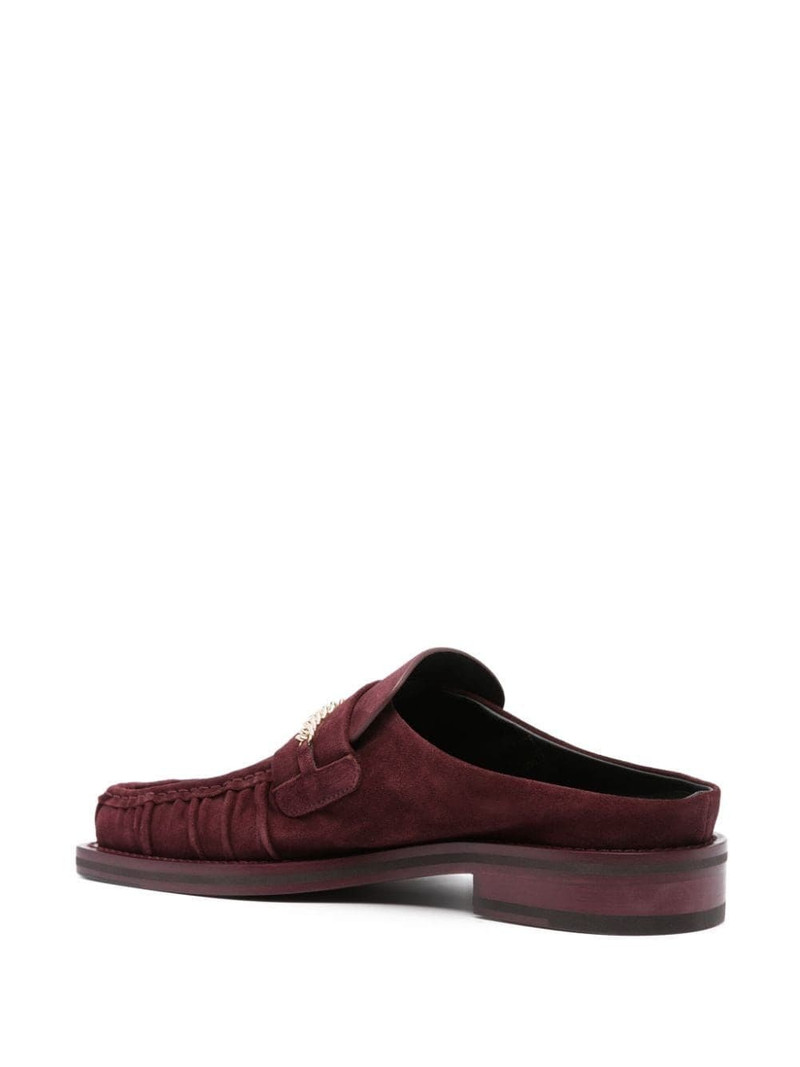 chain-detail suede slippers 3