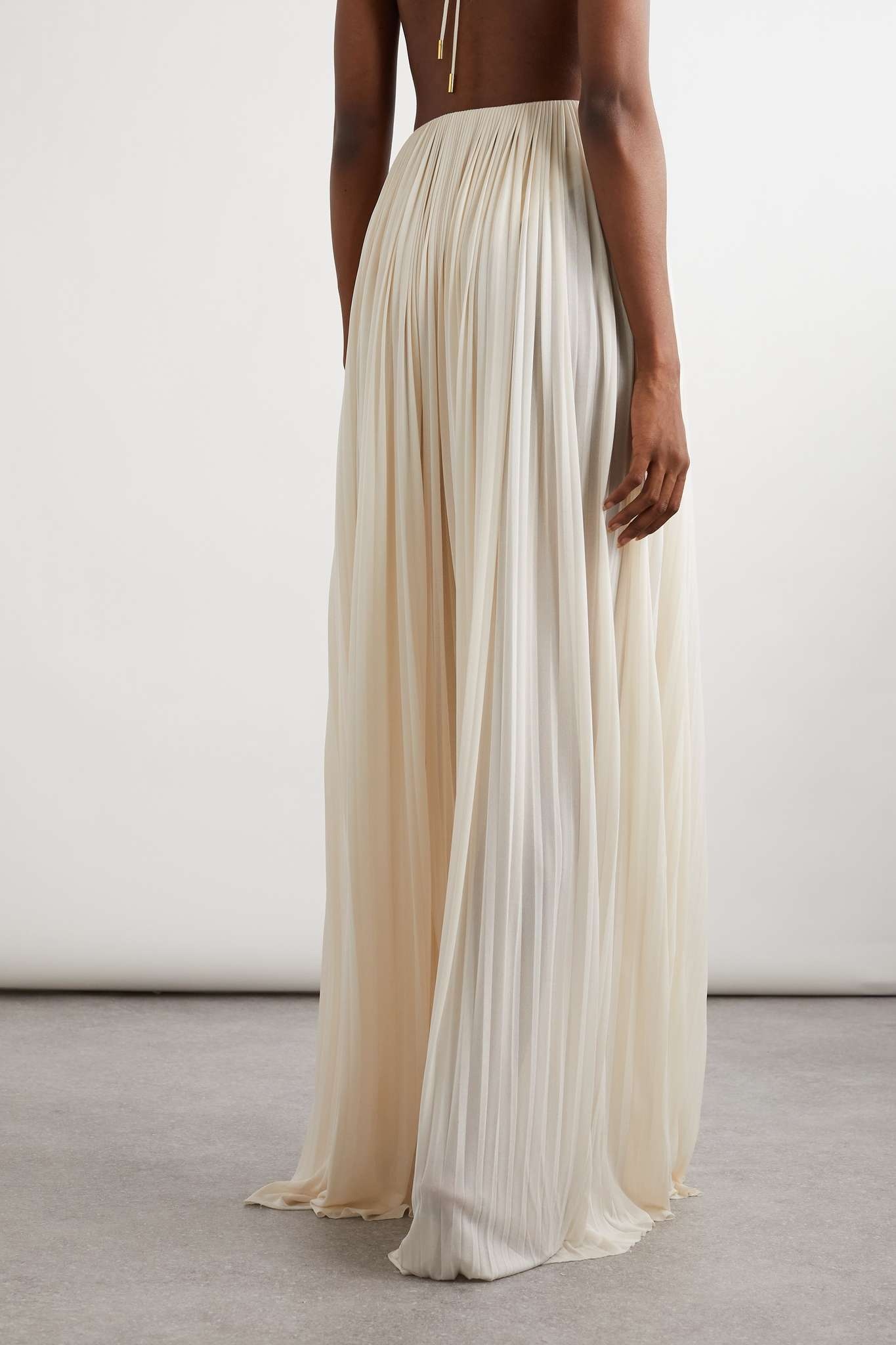Pleated chiffon maxi skirt - 3