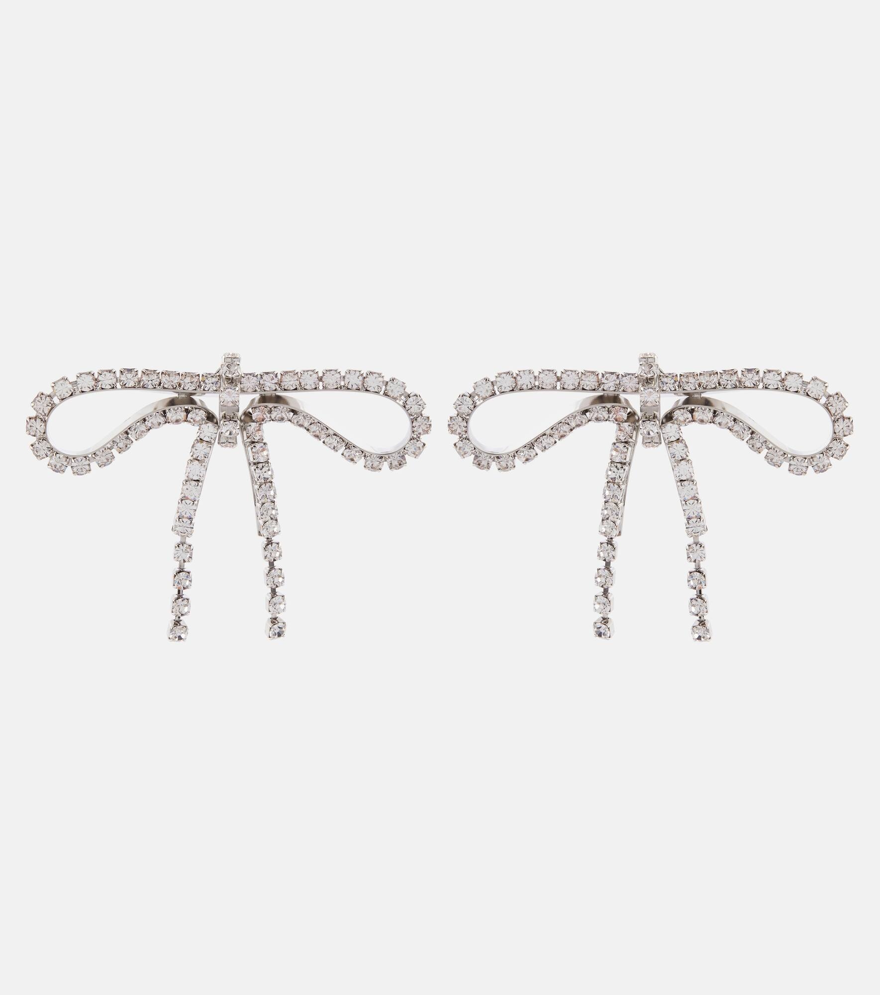 Archive Ribbon embellished earrings - 1