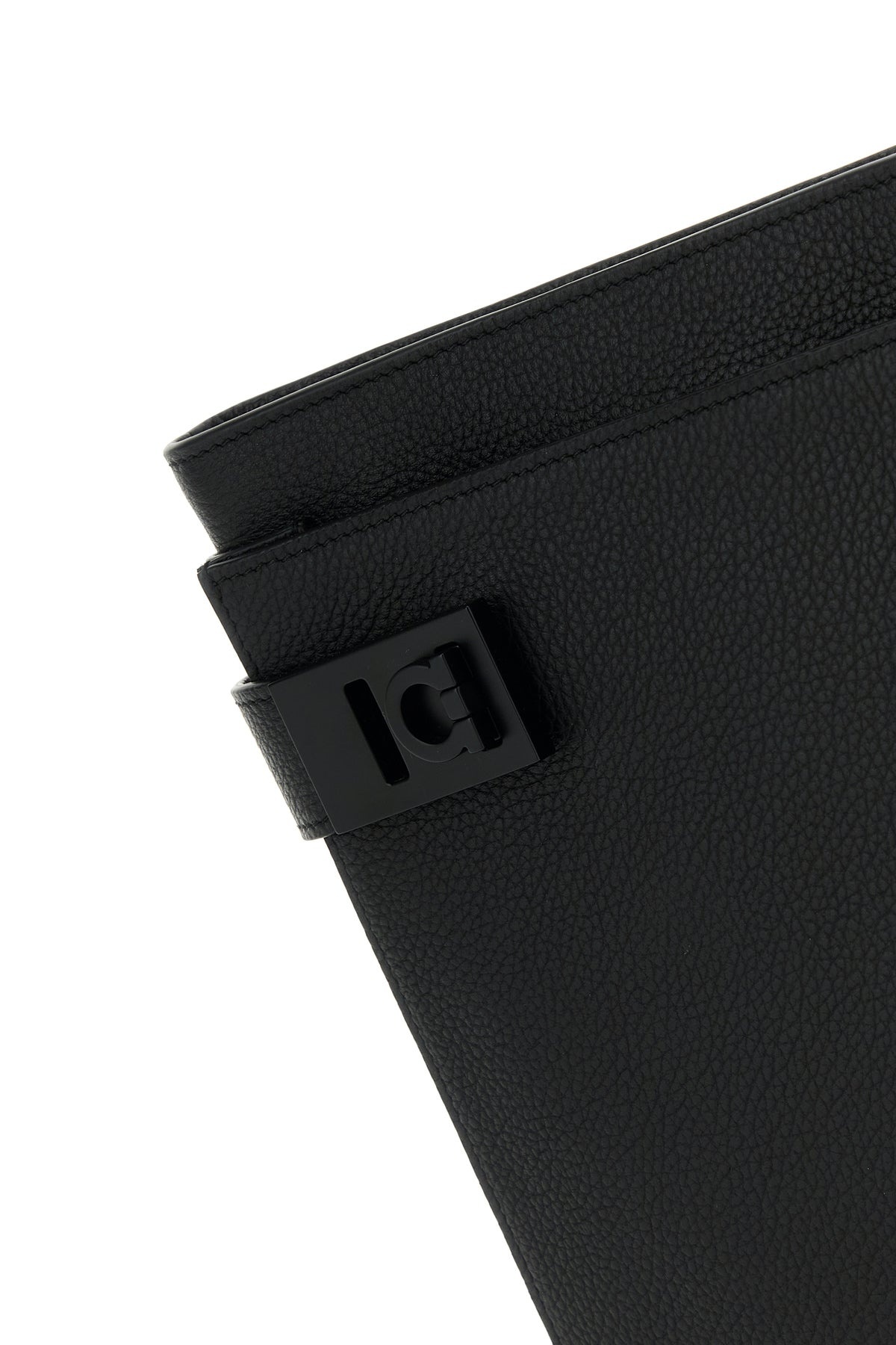 Black leather crossbody bag - 4