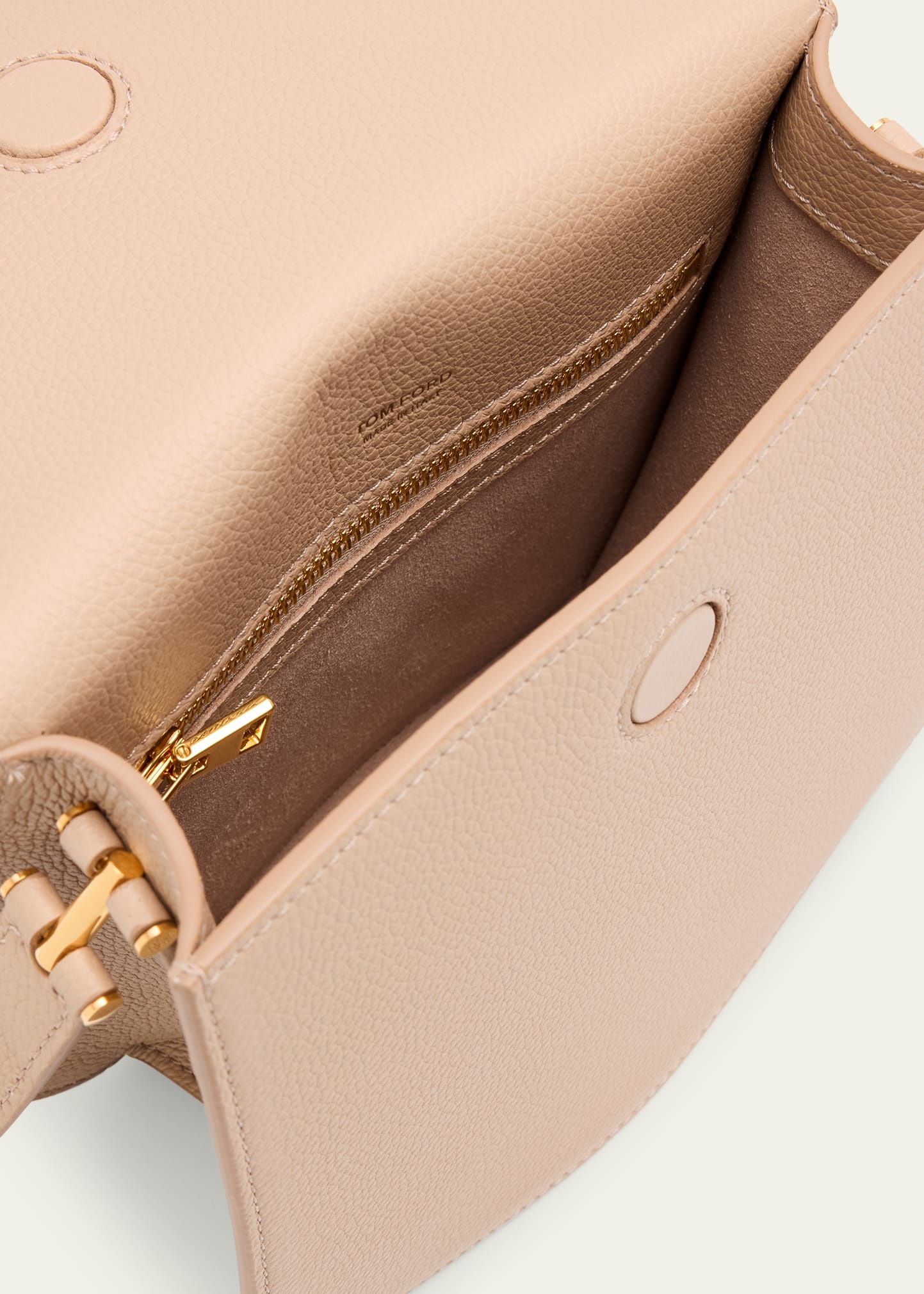 Tara Mini Crossbody in Grained Leather with Leather Strap - 4
