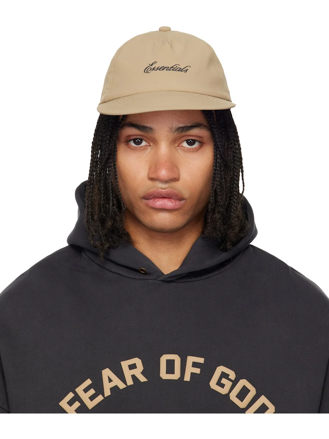 Beige Signature 5 Panel Cap - 1