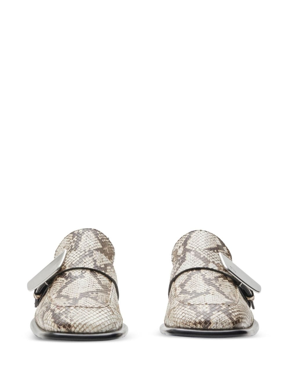 Shield python-print loafers - 3