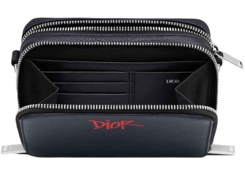Dior Dior And Shawn Pouch with Shoulder Strap Navy outlook