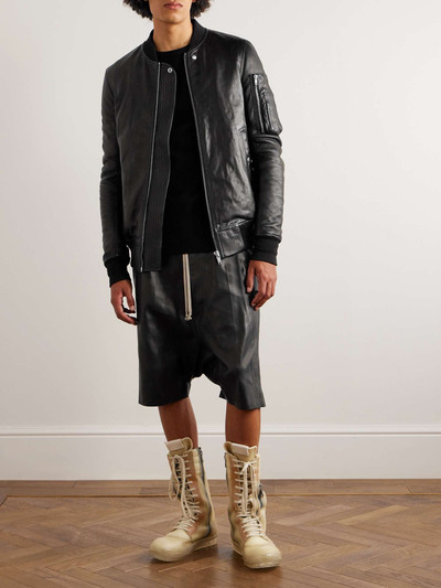 Rick Owens Luxor Padded Leather Bomber Jacket outlook