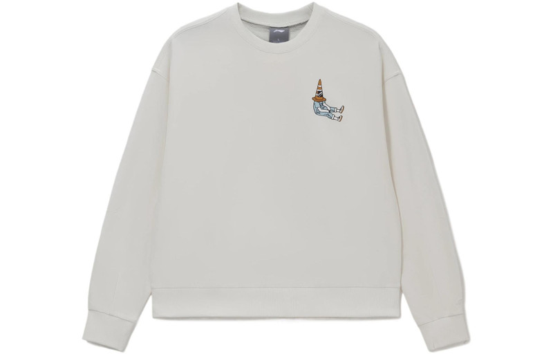 Li-Ning Li-Ning Skateboard Series Cartoon Printing Pullover 'Creamy White' AWDS165-2 outlook