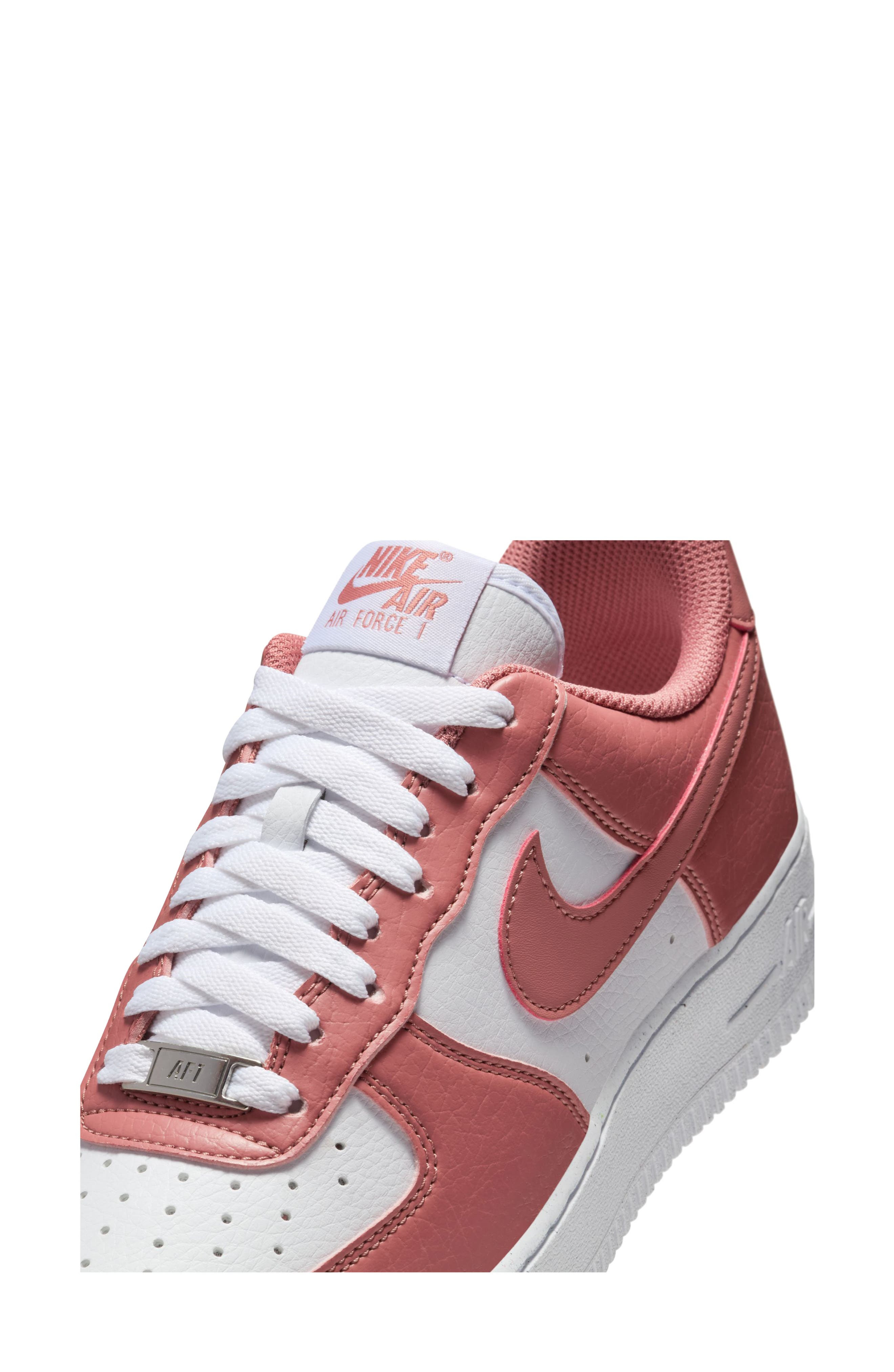Nike Air Force 1 '07 SE Sneaker in White/Pink/Metallic Silver at Nordstrom - 8