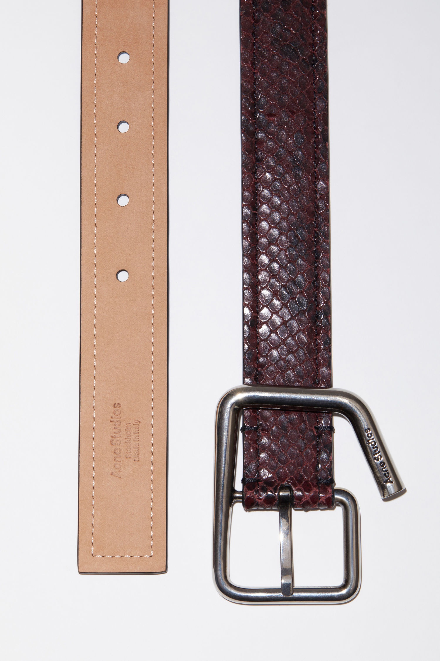 Deconstructed belt - Black/burgundy - 3