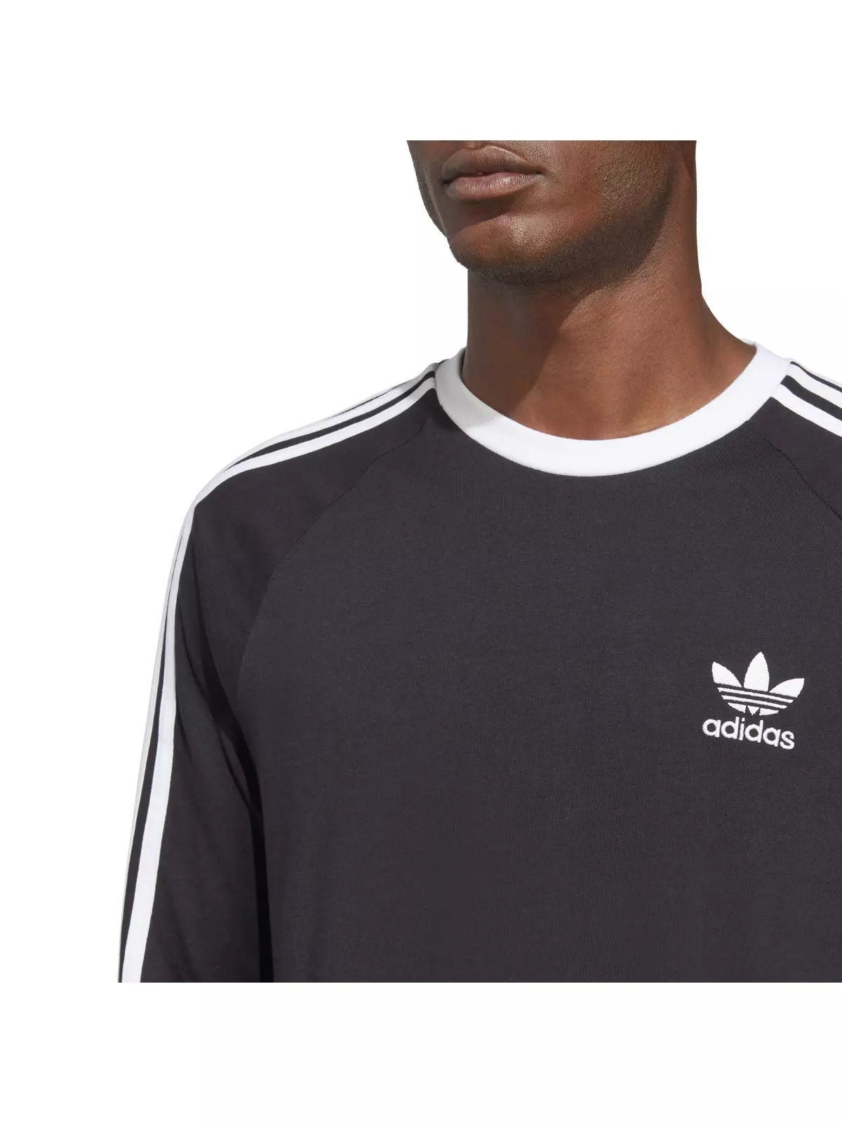 Men's Adicolor Classics 3-Stripes Long-Sleeve Tee-Black - 3