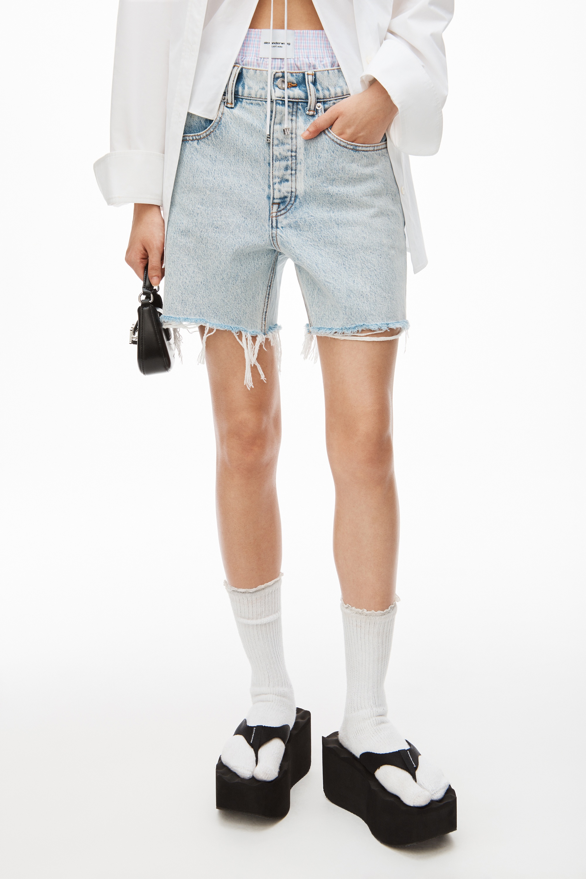 BOXER LAYER LOW SHORT IN DENIM - 3