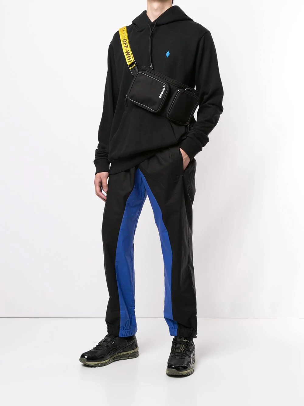 bicolour track pants - 2