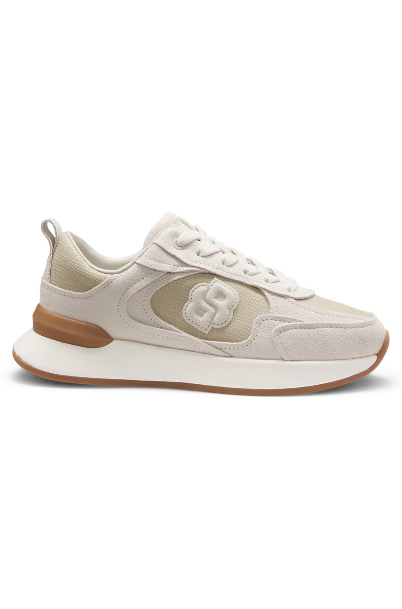 FAUX-SUEDE TRAINERS IN LIZARD-PRINT LEATHER 1