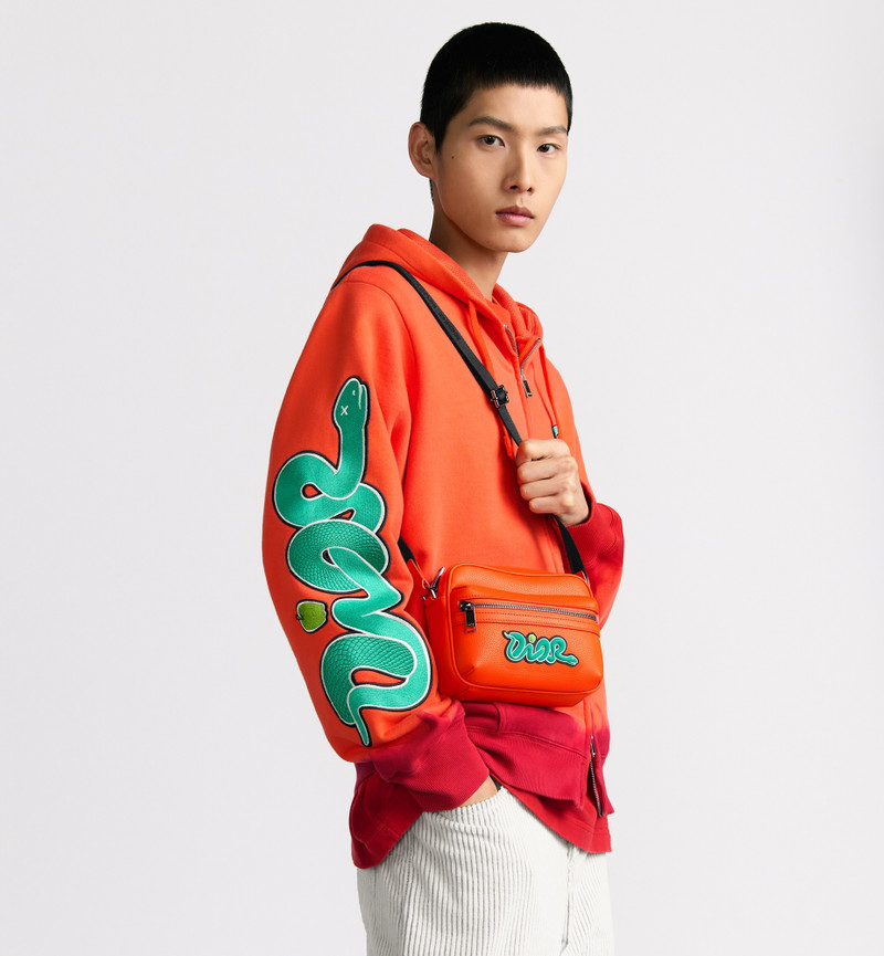Dior DIOR AND KAWS Mini Rider 2.0 Zipped Messenger Bag outlook