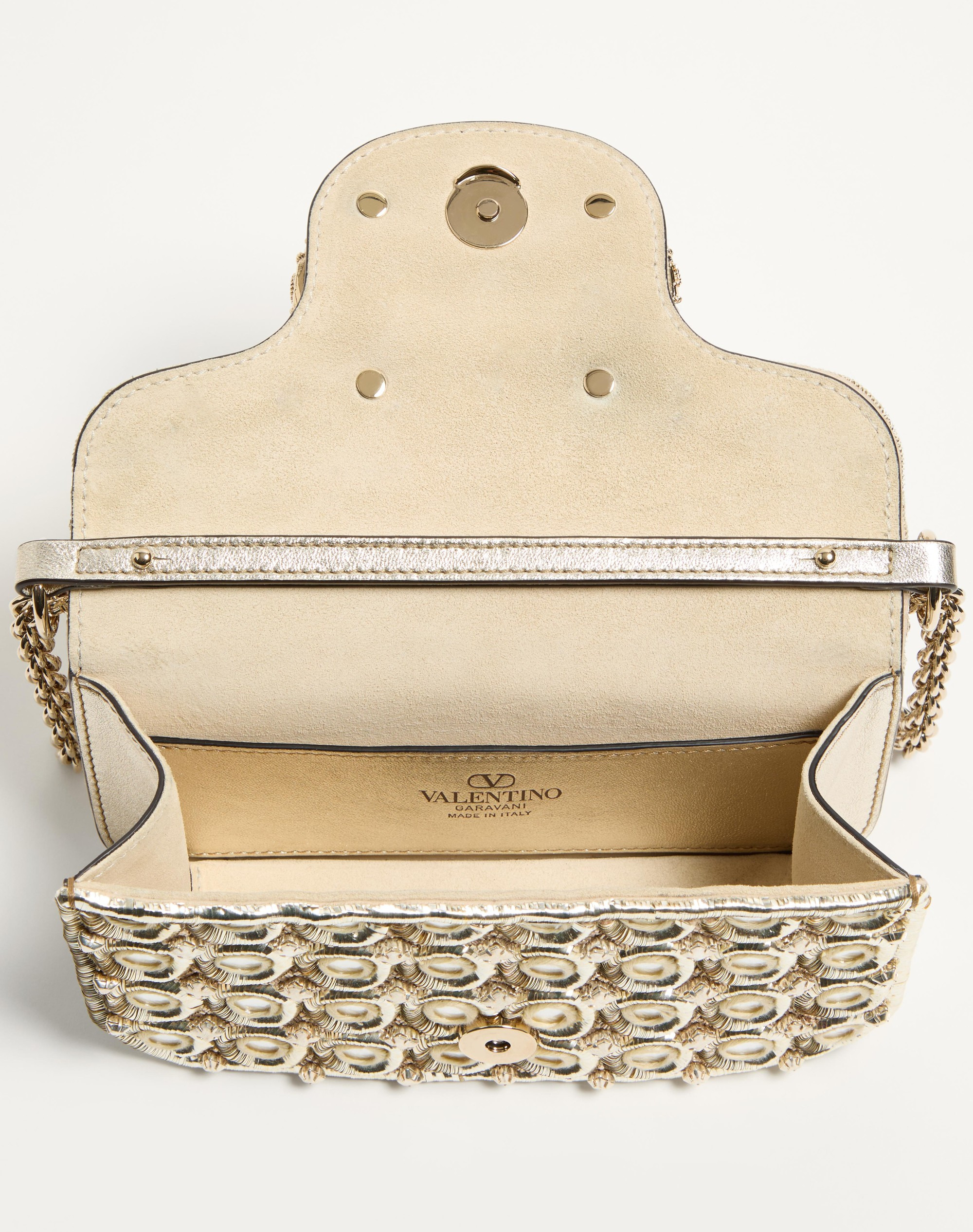 VALENTINO GARAVANI LOCÒ SMALL SHOULDER BAG EMBROIDERED WITH JEWEL LOGO - 6