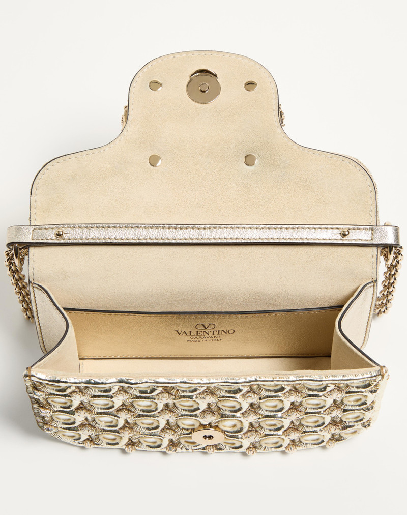 Valentino VALENTINO GARAVANI LOCÒ SMALL SHOULDER BAG EMBROIDERED WITH JEWEL LOGO outlook