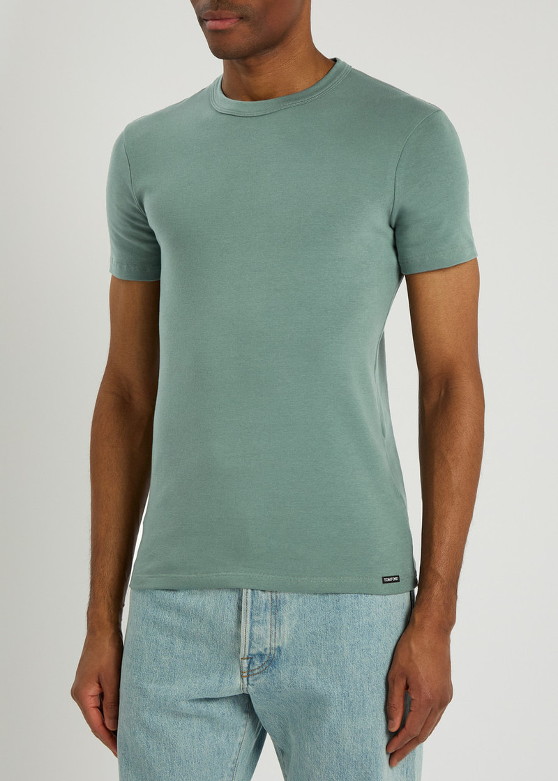 TOM FORD Tom Ford Crew-neck Stretch-cotton T-shirt outlook