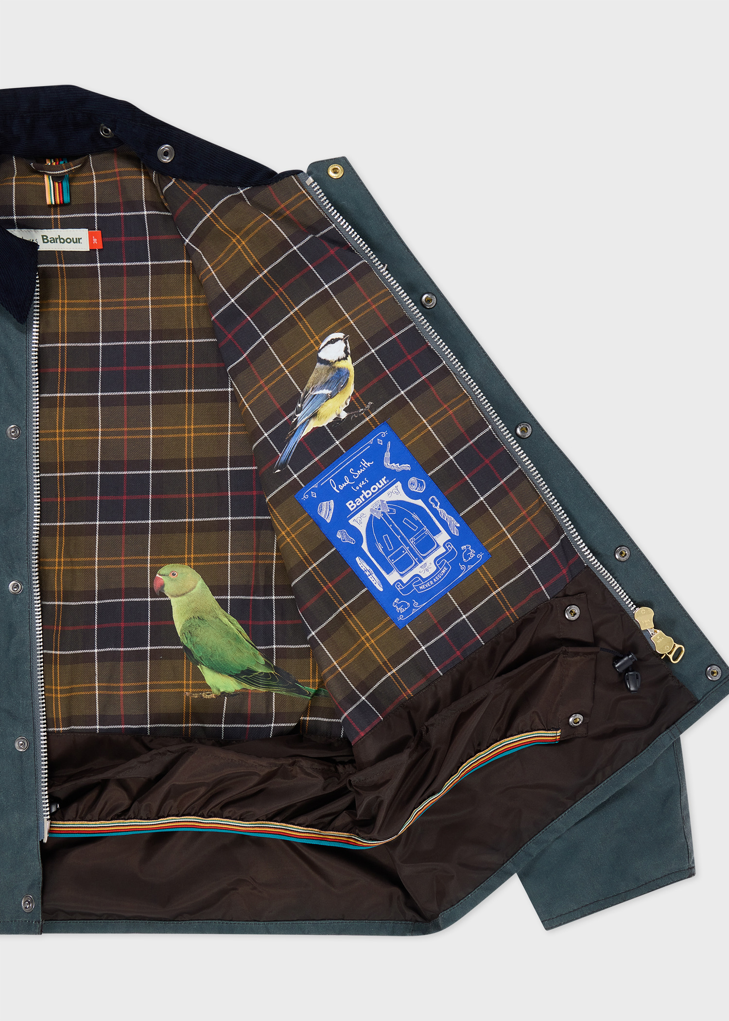 Paul Smith loves Barbour - Slate Transport Wax Jacket - 4