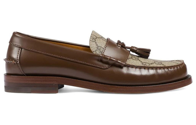 (WMNS) Gucci GG Supreme Canvas Loafers 'Tan Beige' 694866-17X30-2561 2