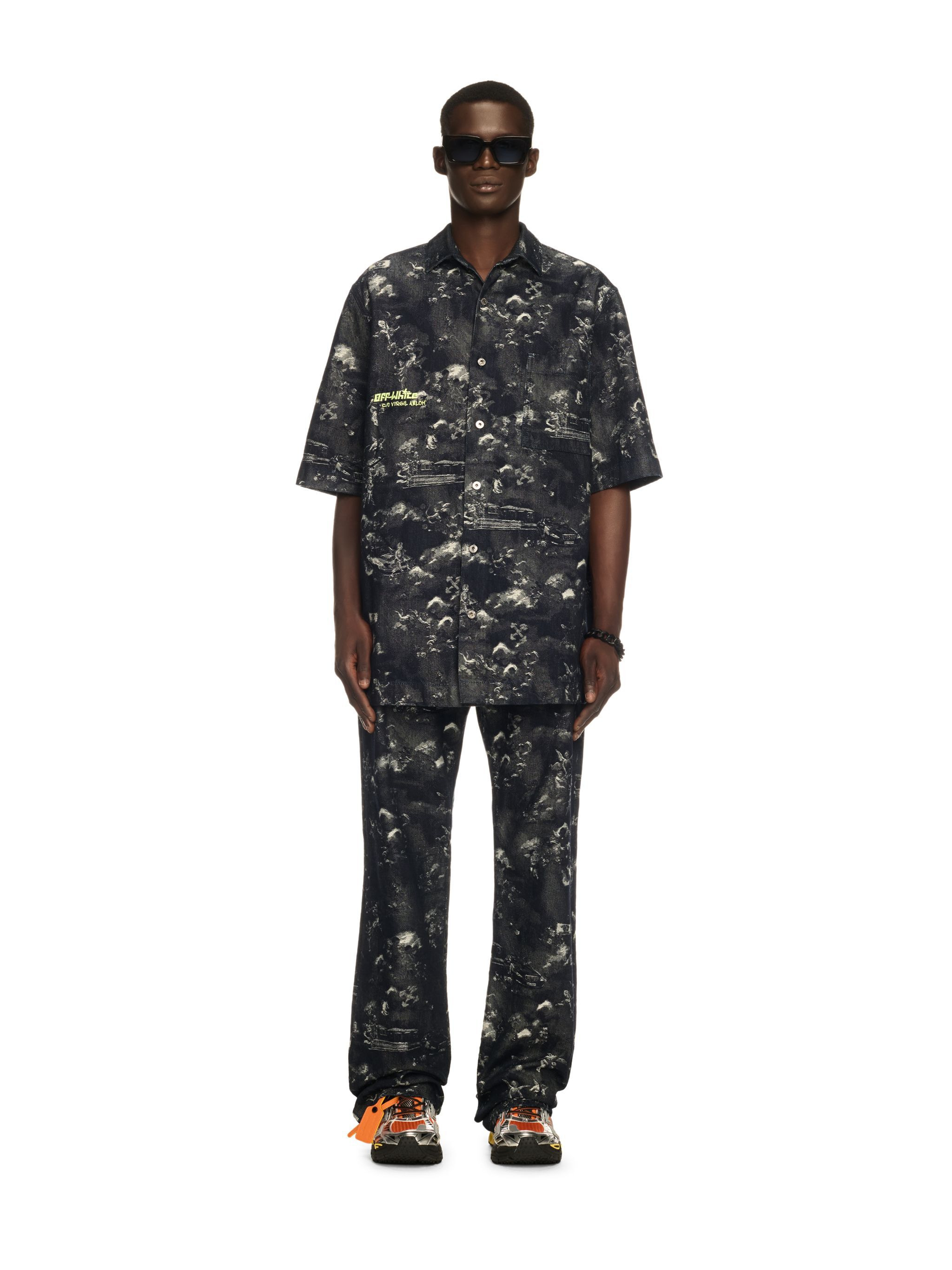 Blue Jacquard Fresco Bowling Shirt - 2
