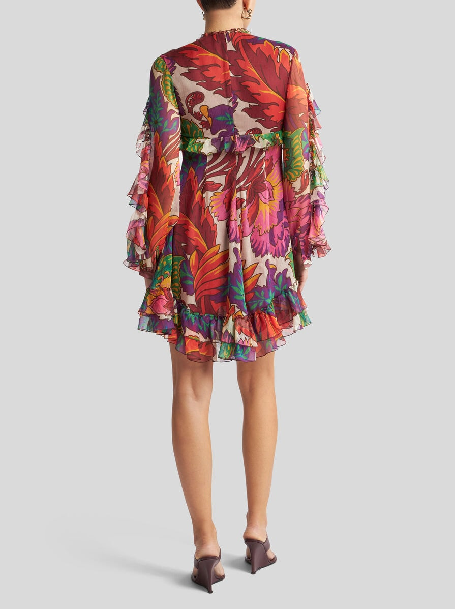 MINI DRESS WITH MAXI FLORAL PRINT - 4