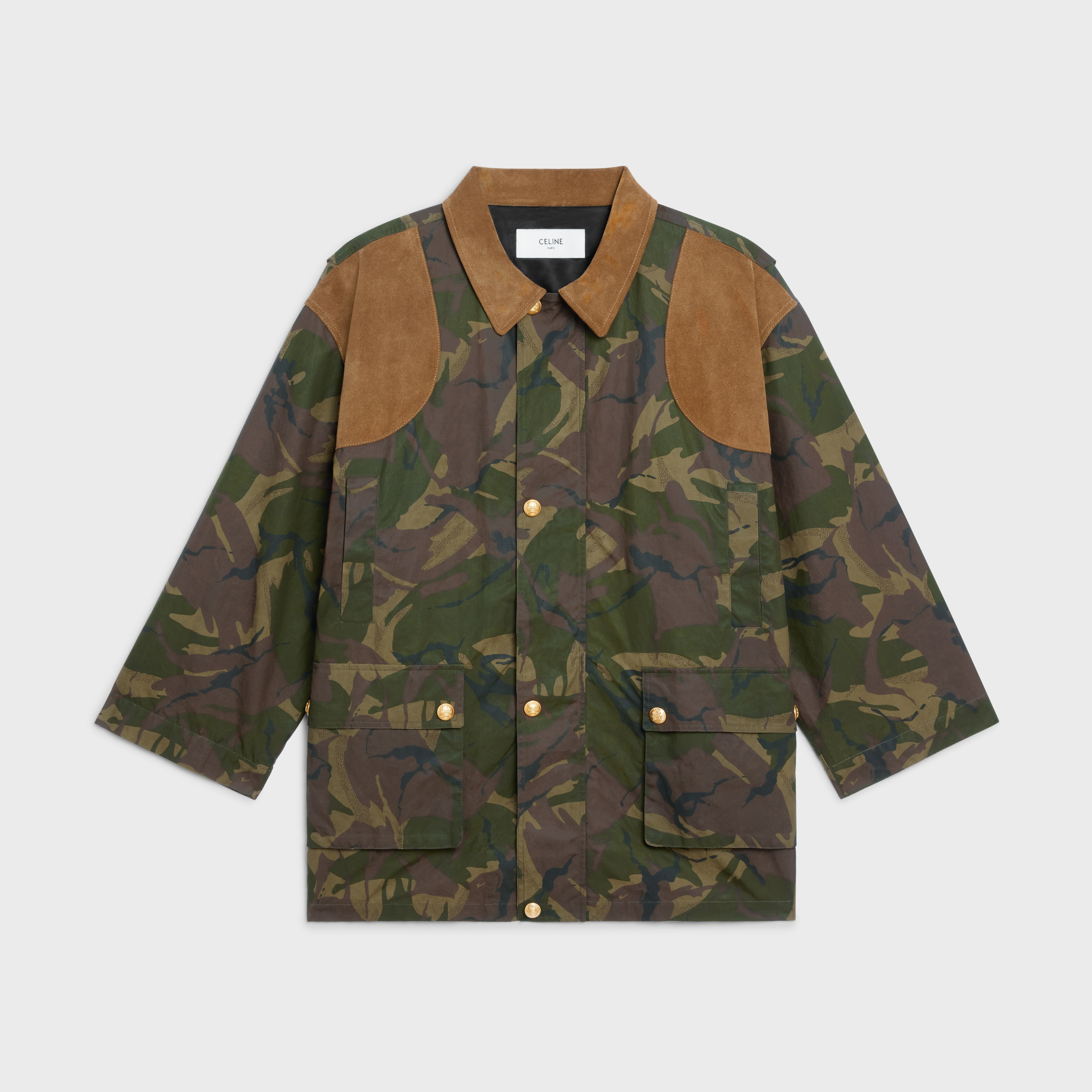 HUNTING PARKA IN WAXED FABRIC - 1