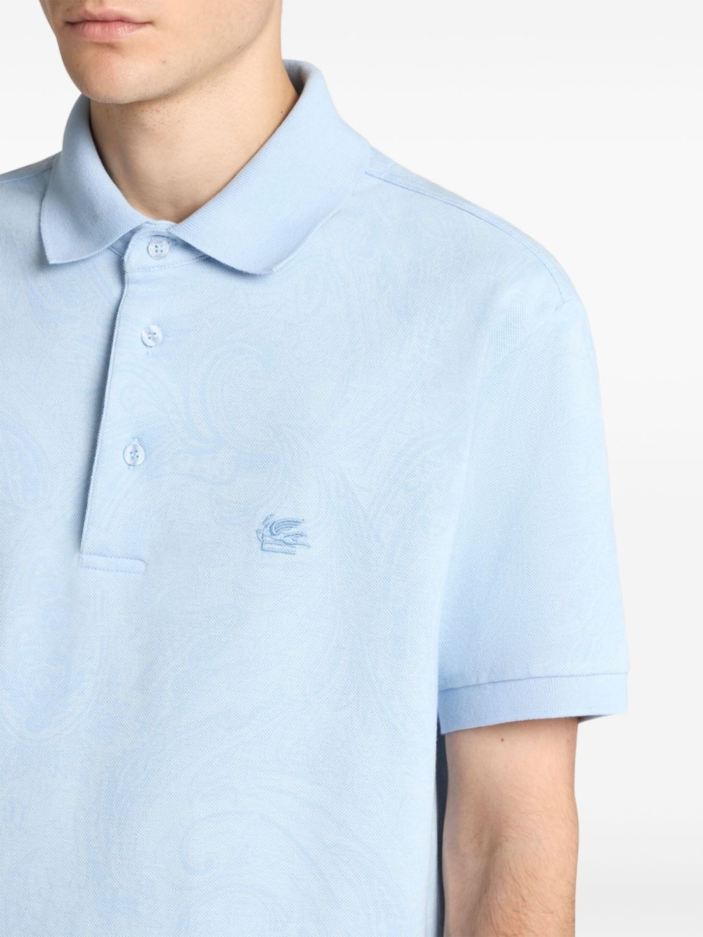 paisley jacquard polo shirt - 5
