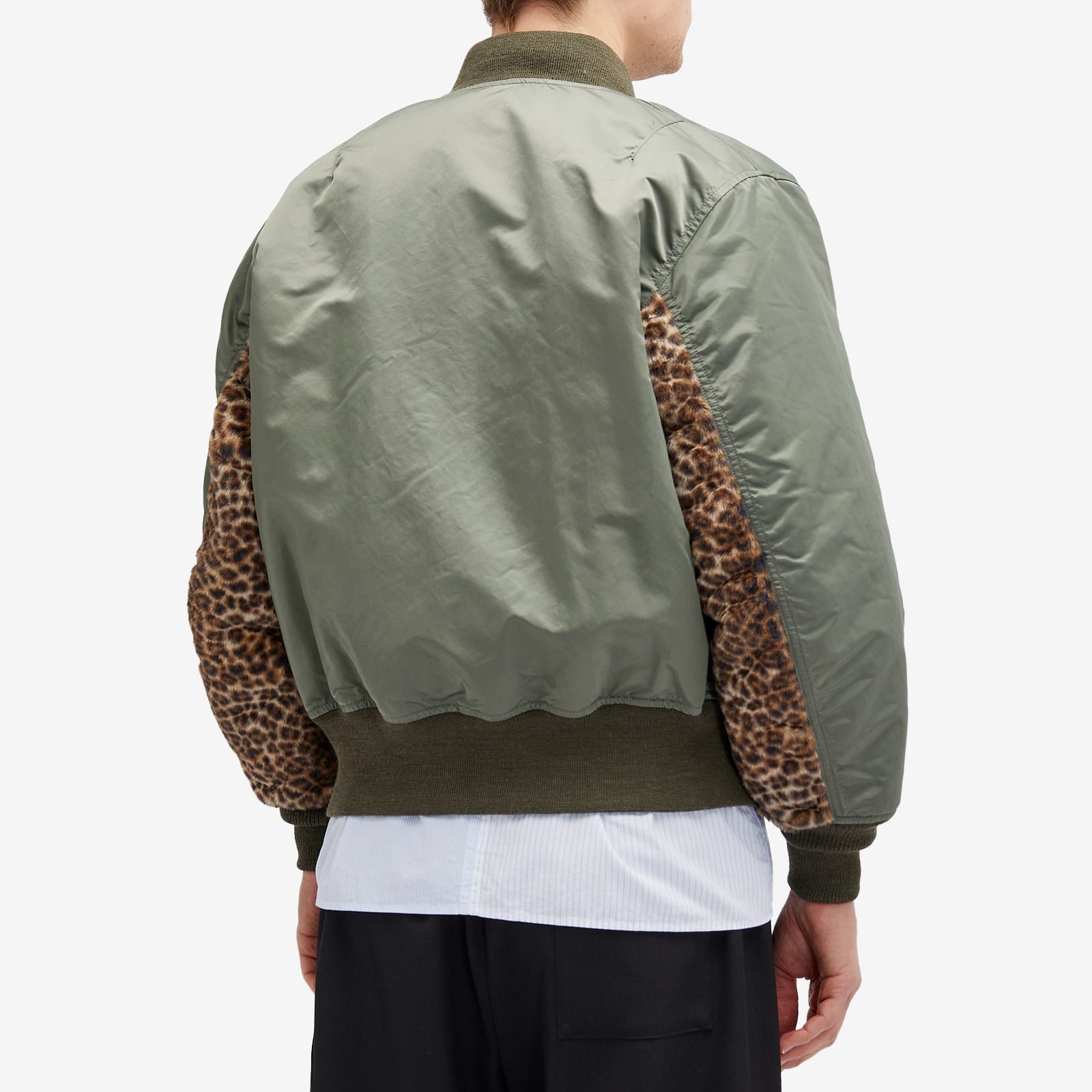 Wacko Maria MA-1 Leopard Panel Flight Jacket - 3