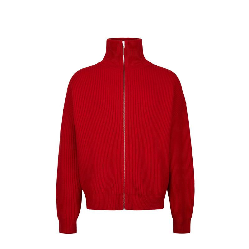 Vonarstræti Zipped Wool Sweater (Unisex) 1