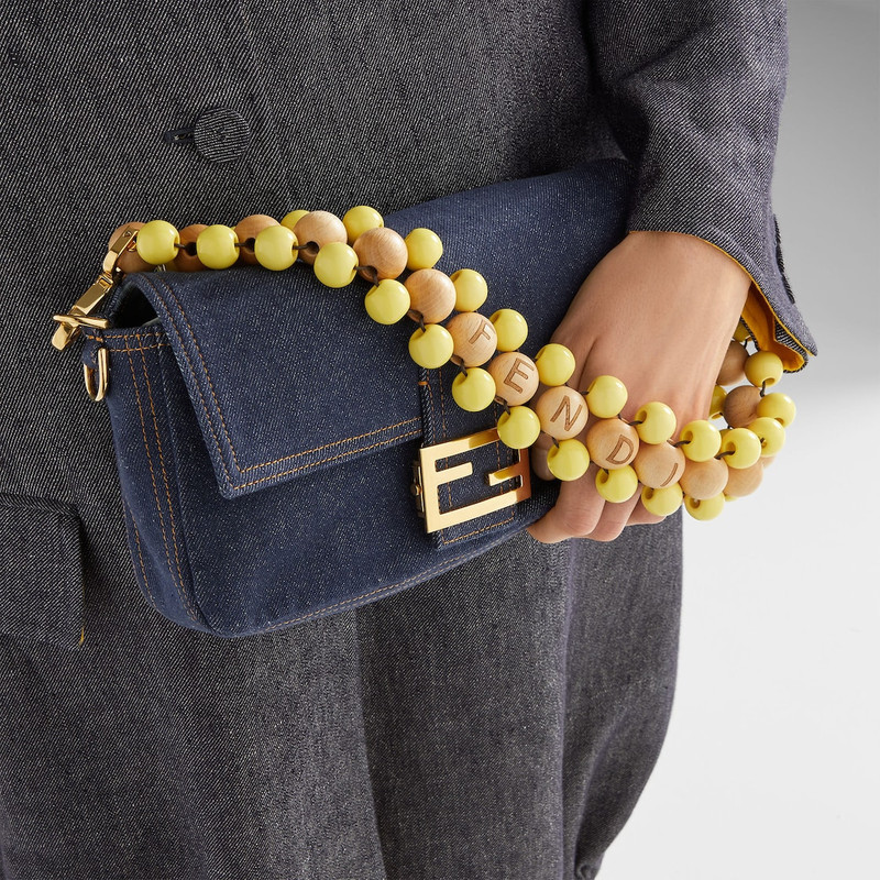 Mini Strap You Natural wood and broom yellow resin shoulder strap. 5