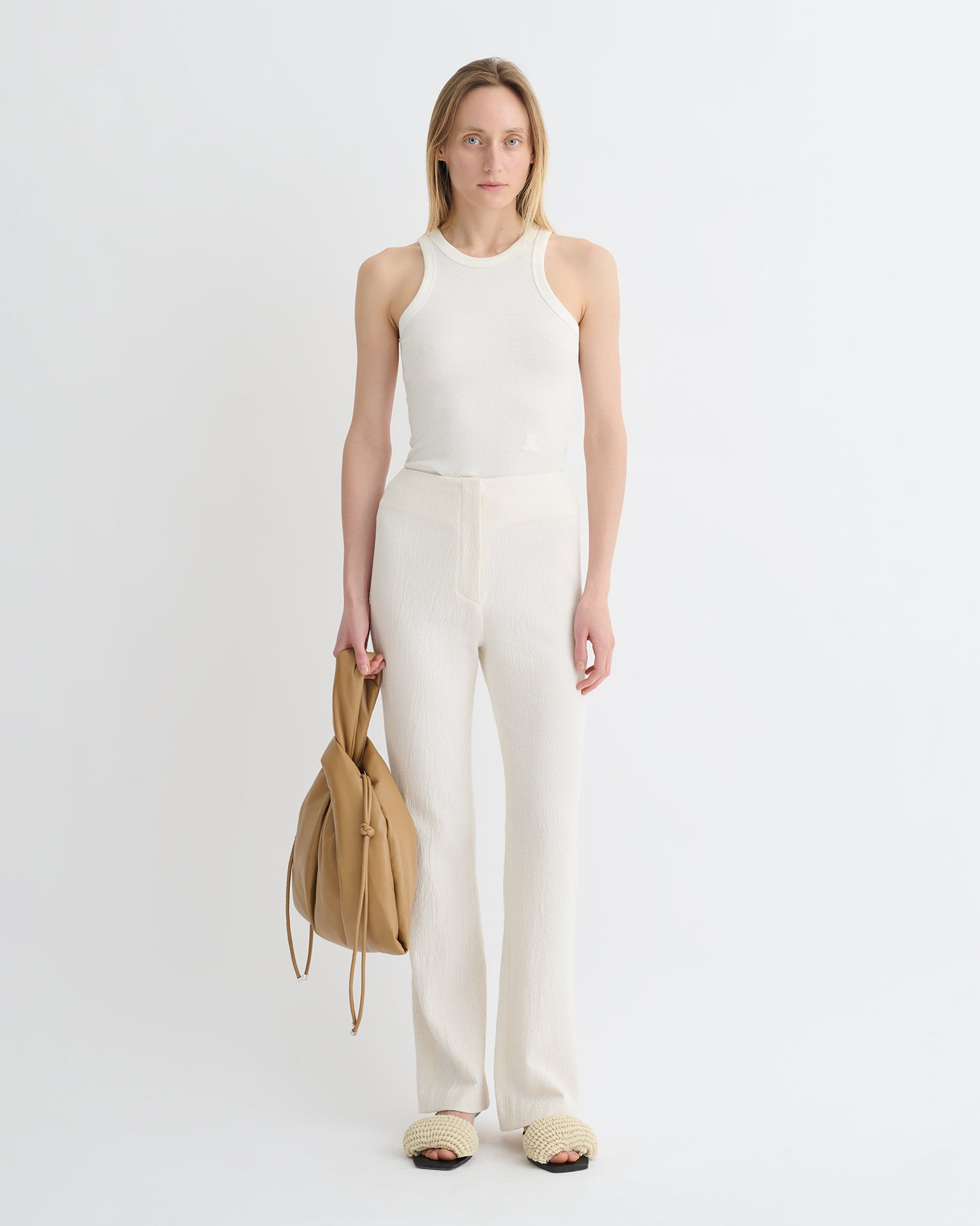 Crepe Melange Pants - 2