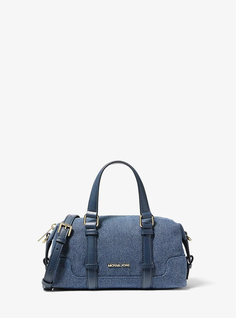 Teddi Extra-Small Washed Denim Slouchy Crossbody Bag - 1