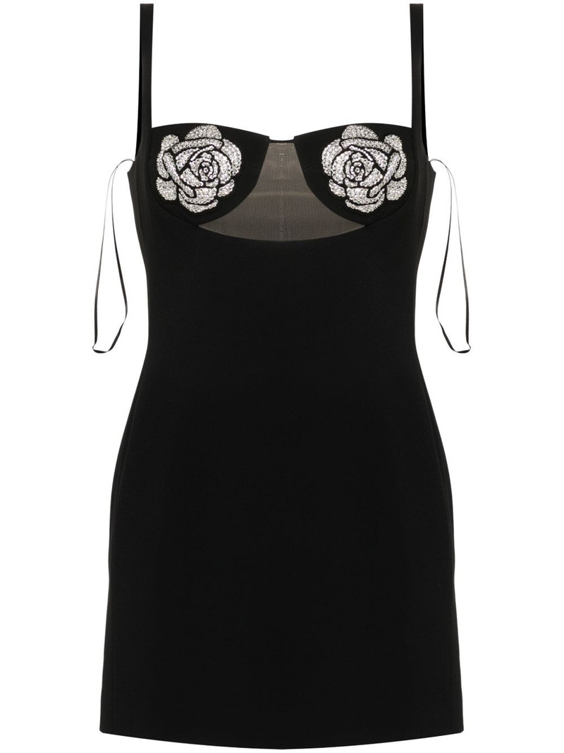 floral-appliqué mini dress 1