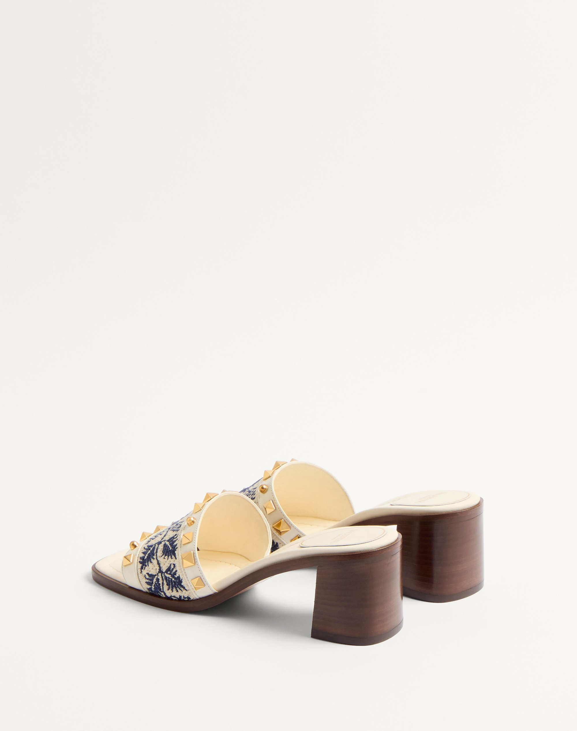 COUNTY SLIDE SANDAL IN CALFSKIN WITH GRAPE EMBROIDERY 60MM - 5