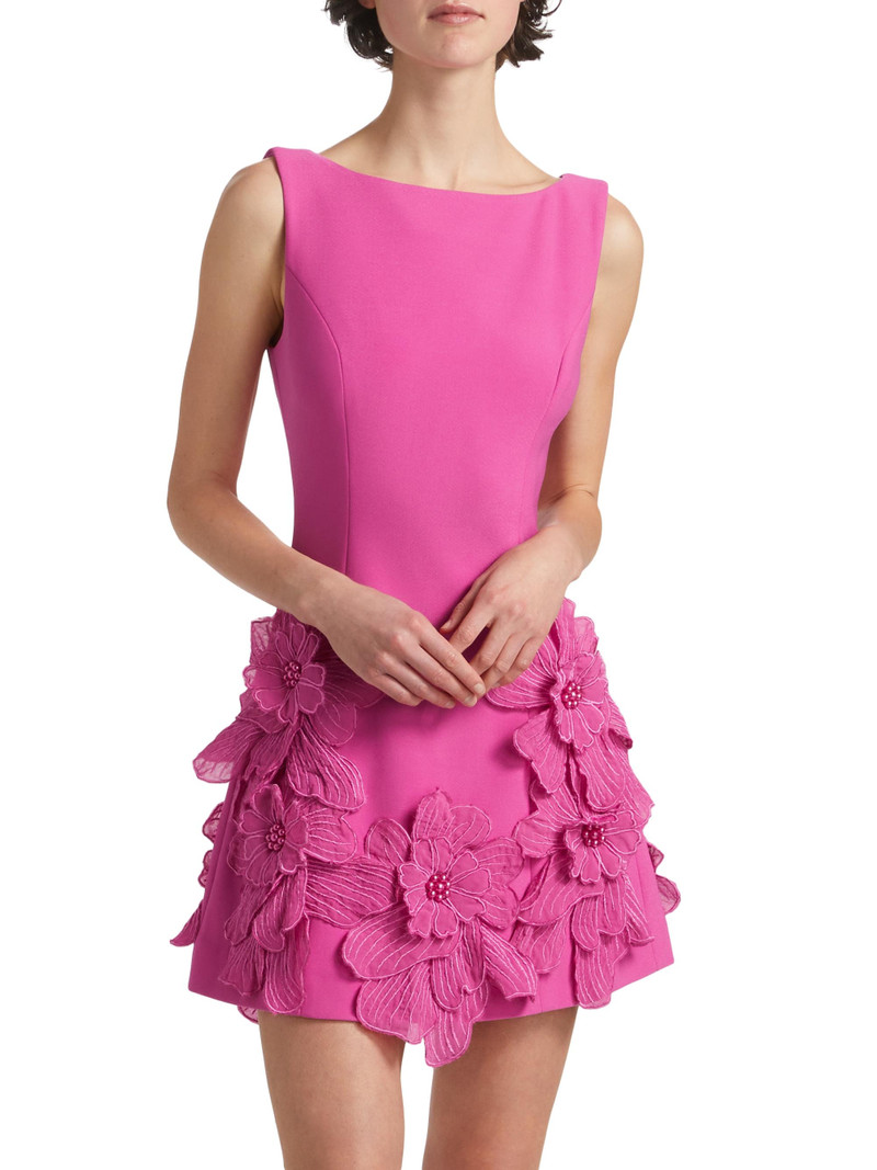 Women's Janelle Floral Appliqué Minidress - Fuchsia 3