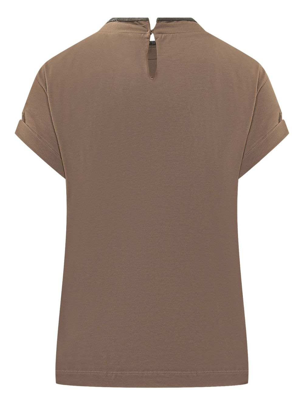 embellished-neckline T-shirt - 2