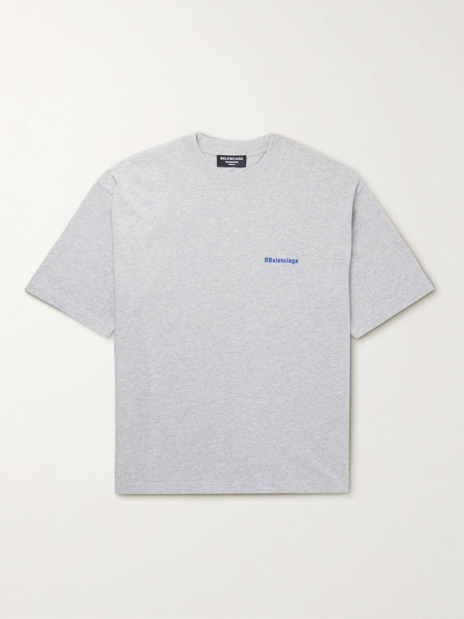 Oversized Logo-Embroidered Cotton-Jersey T-Shirt - 1