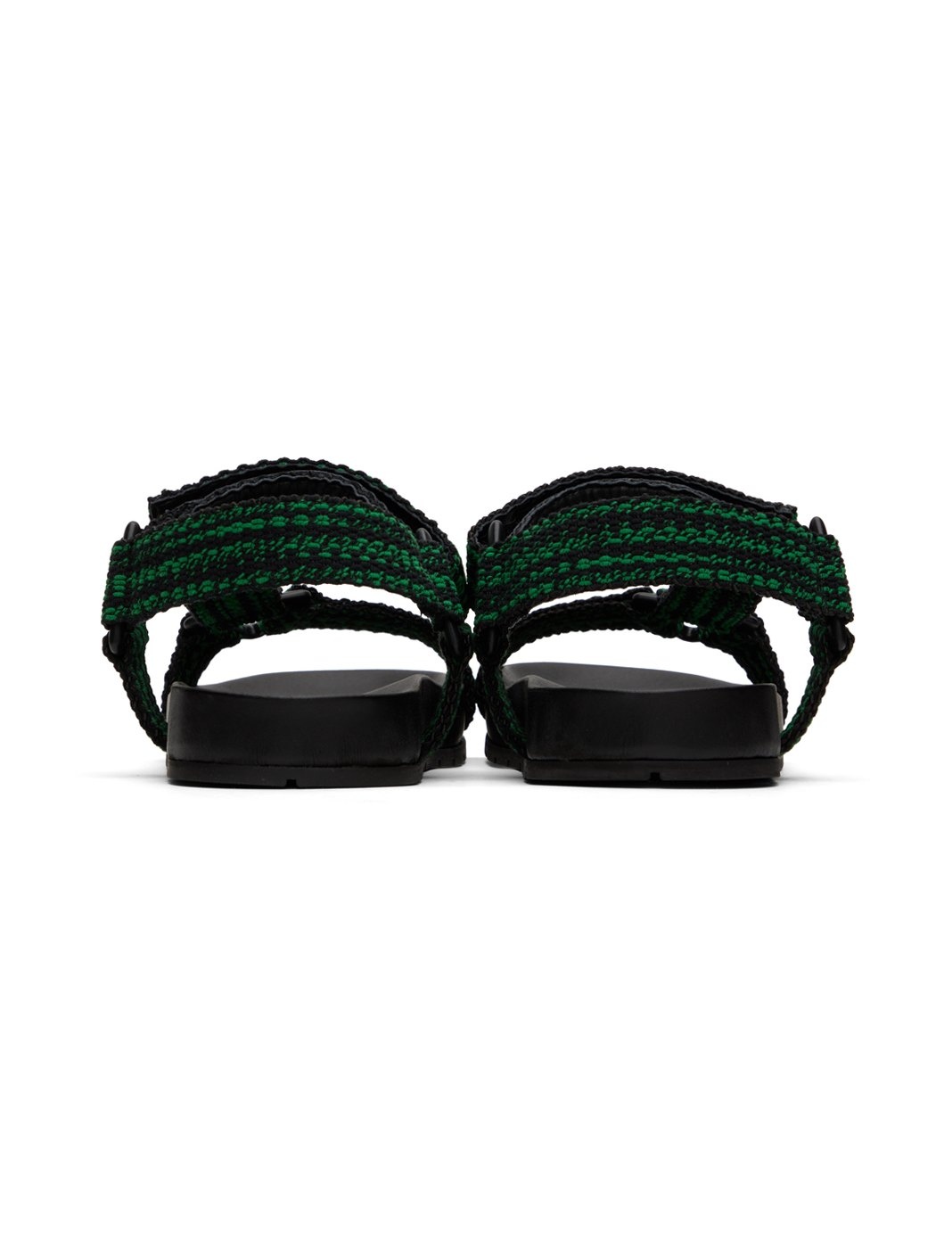 Black & Green Trip Sandals - 2