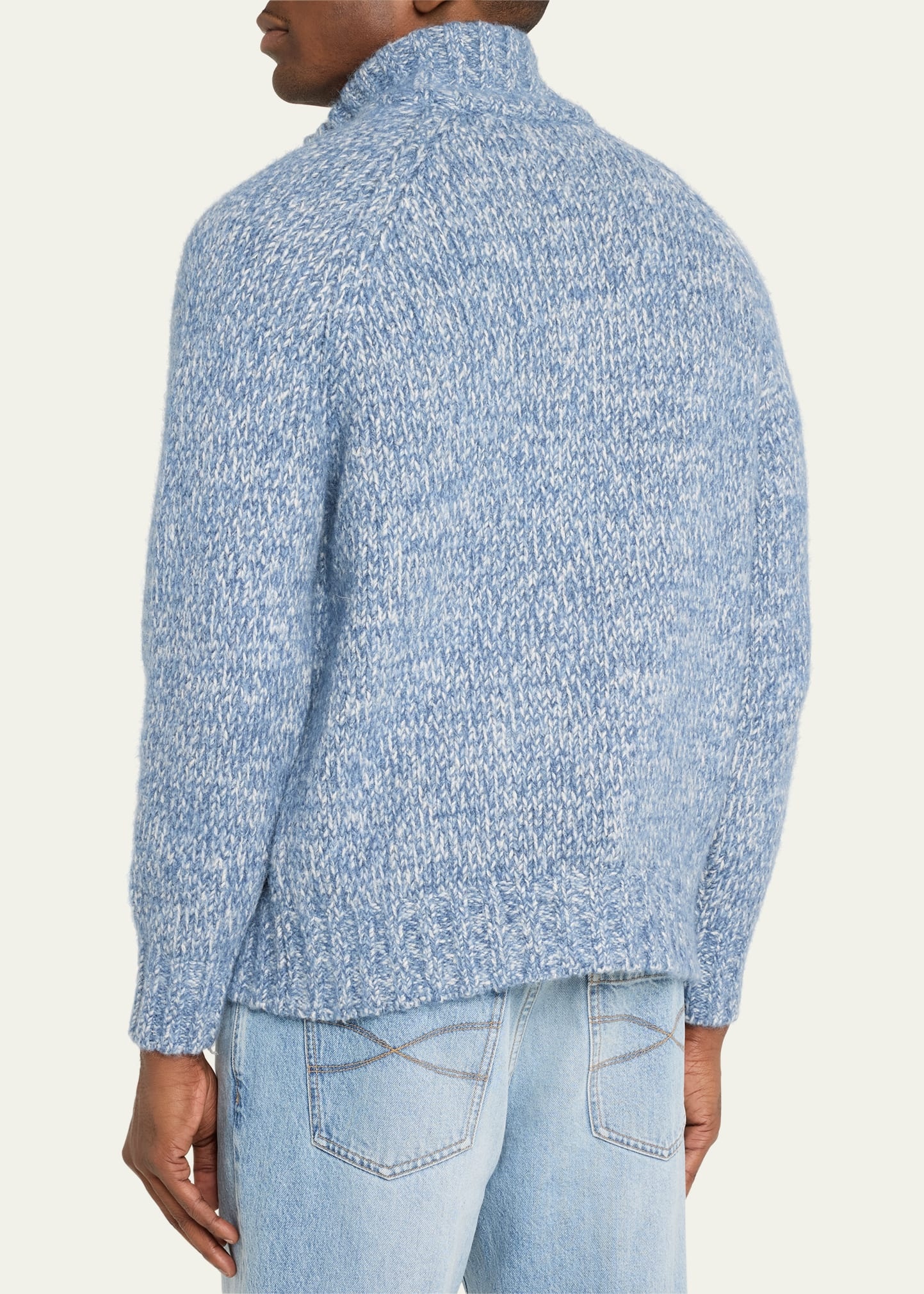 Men's Chunky Knit Full-Zip Sweater - 3