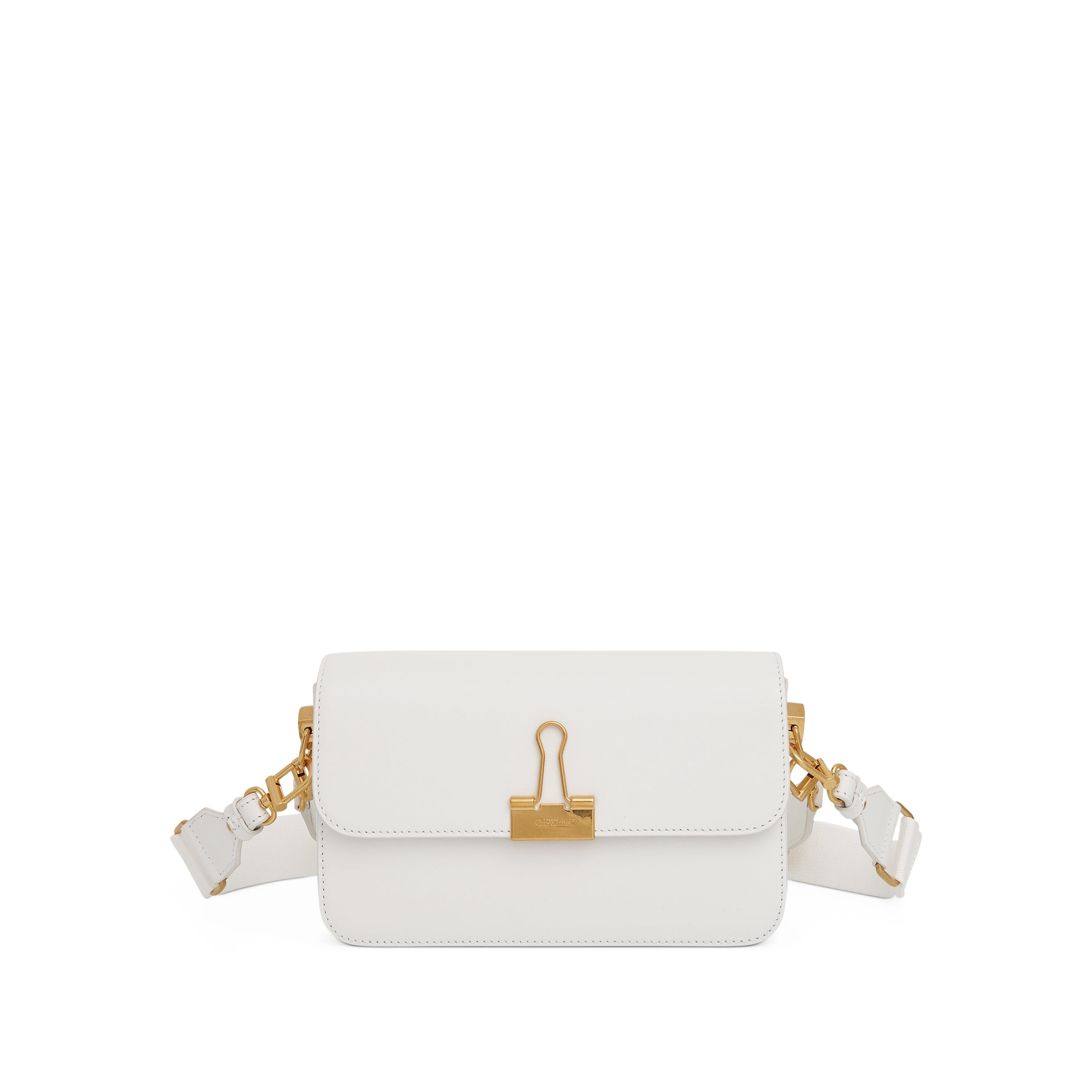 Plain Binder Small Shoulder Bag in White - 1