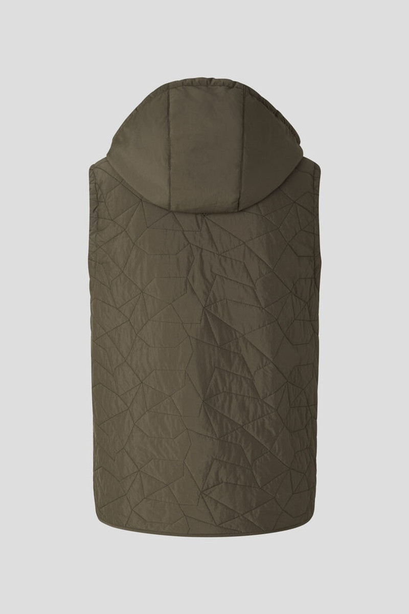 Simon Quilted waistcoat in Khaki 7